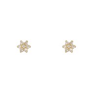 Boucles d'oreilles or jaune et oxydes de zirconium 'For Her'