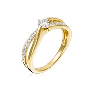 Bague 'Affection Majestueuse' Or jaune et Diamant