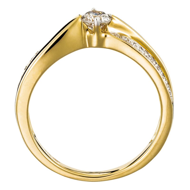 Bague 'Affection Majestueuse' Or jaune et Diamant - vue 4