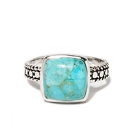 Bague 'Caña' Turquoise 2,70ct et Argent Massif 925/1000