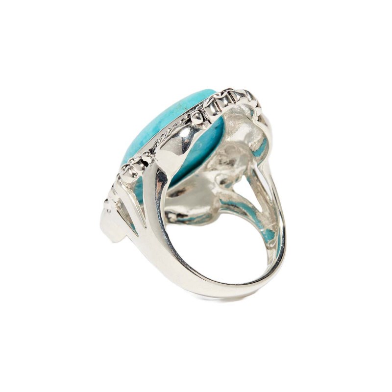 Bague 'Limón' Turquoise 8,79ct et Argent Massif 925/1000 - vue 3