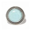 Bague 'Guayacán' Larimar et 4,66ct et Argent Massif 925/1000 - vue V1