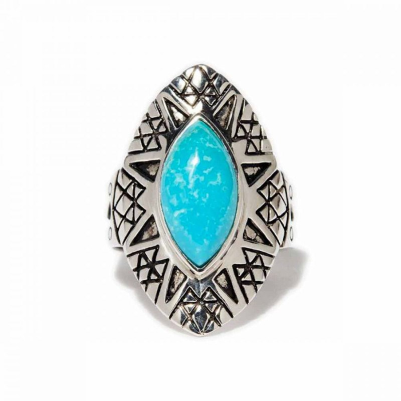 Bague 'Algarrobo' Turquoise 1,80ct et Argent Massif 925/1000