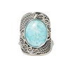 Bague 'Frangipani' Larimar 4,80ct et Argent Massif 925/1000 - vue V1