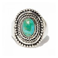 Bague 'Espadaña' Turquoise 0,29ct et Argent Massif 925/1000