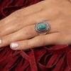 Bague 'Espadaña' Turquoise 0,29ct et Argent Massif 925/1000 - vue V2