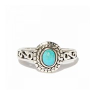 Bague 'Damiana' Turquoise 0,10ct et Argent Massif 925/1000