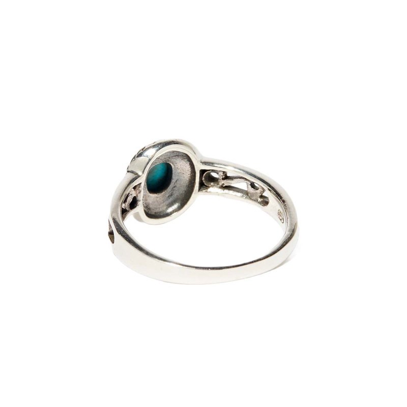 Bague 'Damiana' Turquoise 0,10ct et Argent Massif 925/1000 - vue 3