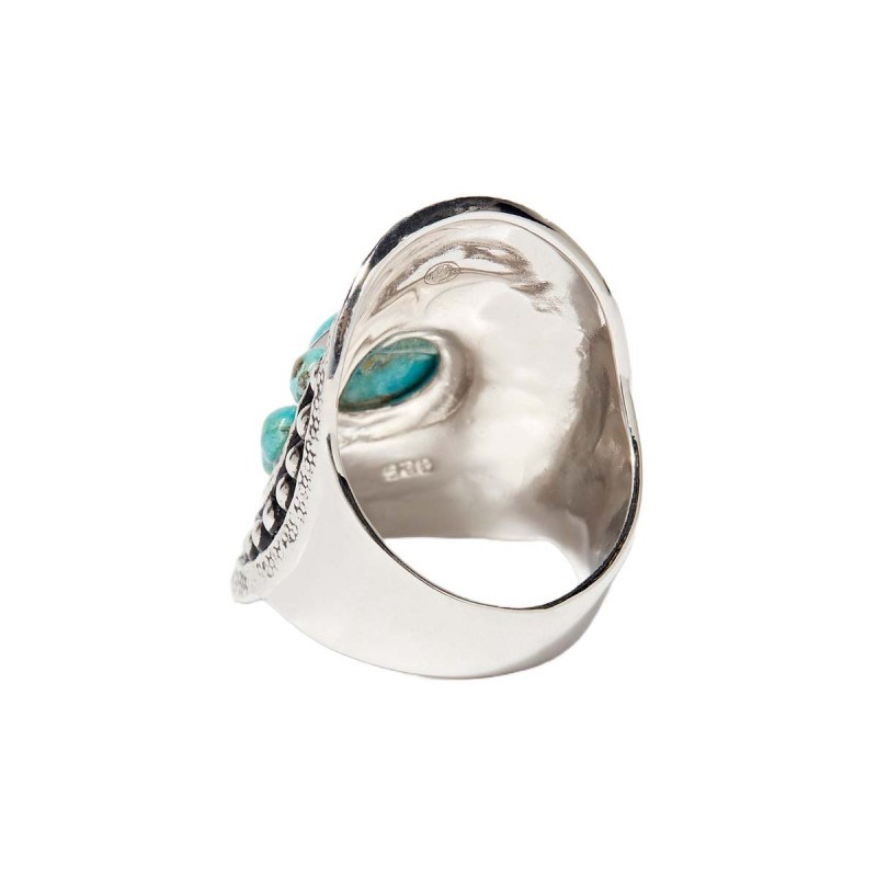 Bague 'Cidrón' Turquoise 2,70ct et Argent Massif 925/1000 - vue 3