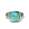 Bague 'Cardenal' Turquoise 3,10ct et Argent Massif 925/1000 - vue V1