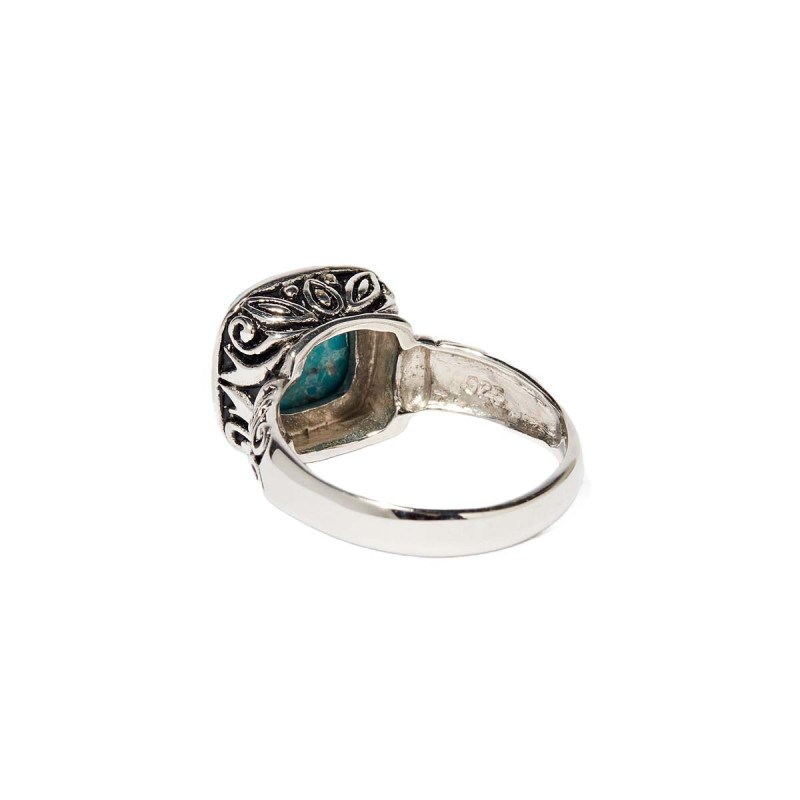 Bague 'Cardenal' Turquoise 3,10ct et Argent Massif 925/1000 - vue 3