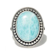 Bague 'Haba' Larimar 6,38 ct et Argent Massif 925/1000