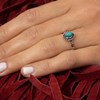 Bague 'Coriandro' Turquoise 0,10ct et Argent Massif 925/1000 - vue V2