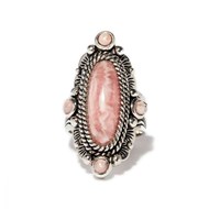 Bague 'Coyol' Rhodochrosite 6,30ct/5 et Argent Massif 925/1000