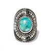 Bague 'Arrayán' Turquoise compressée et Argent Massif 925/1000 - vue V1