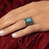 Bague 'HueledeNoche' Turquoise 0,72ct et Argent Massif 925/1000 - vue V2