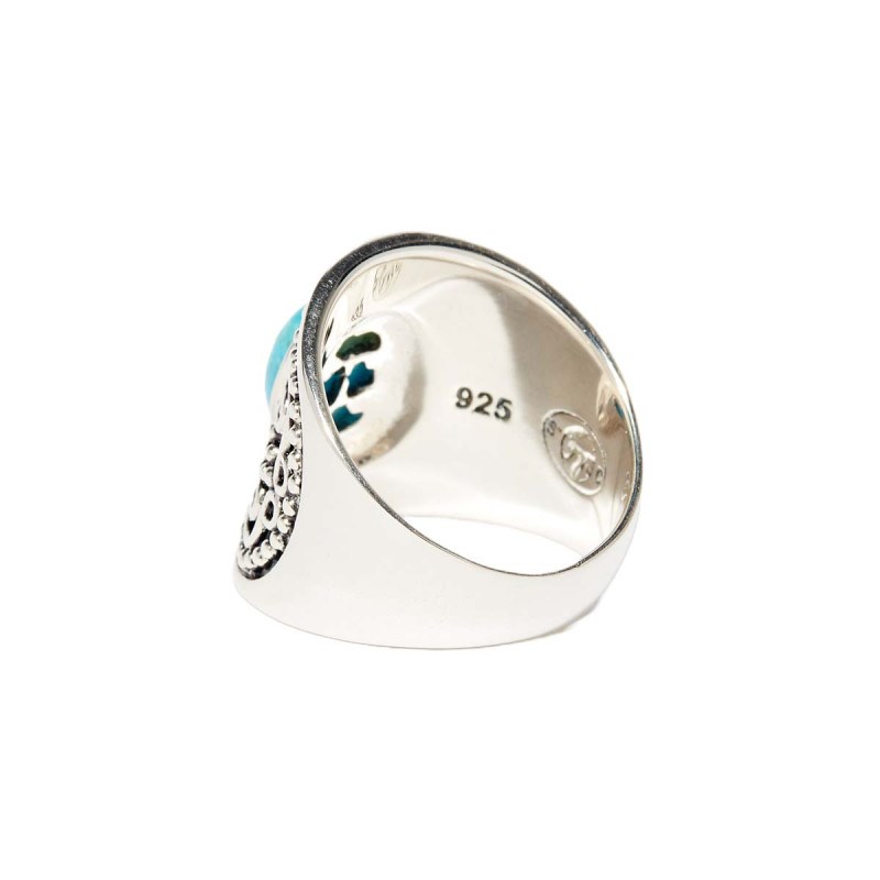 Bague 'HueledeNoche' Turquoise 0,72ct et Argent Massif 925/1000 - vue 3