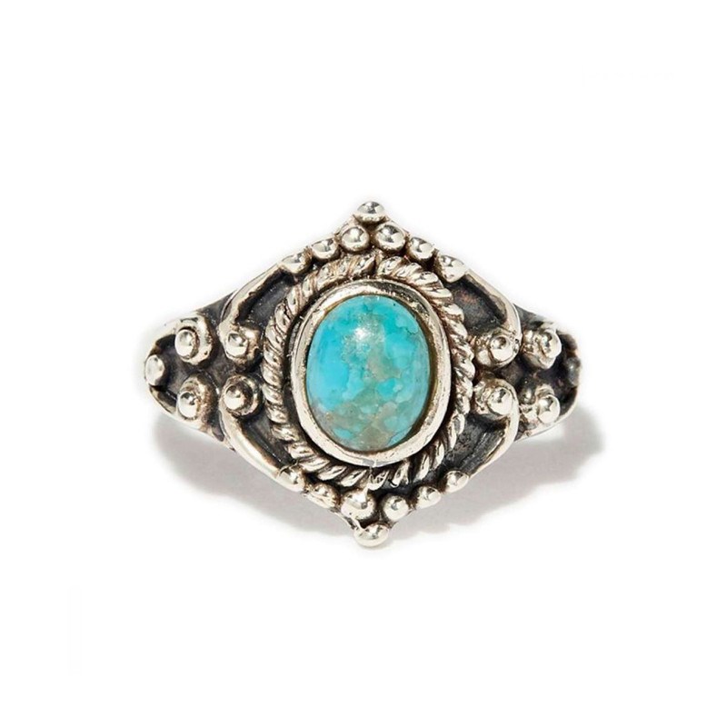 Bague 'Chirimoya' Turquoise 0,15 et Argent Massif 925/1000