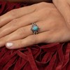 Bague 'Chirimoya' Turquoise 0,15 et Argent Massif 925/1000 - vue V2