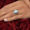 Bague 'Granado' Larimar 3,48ct et Argent Massif 925/1000 - vue V2