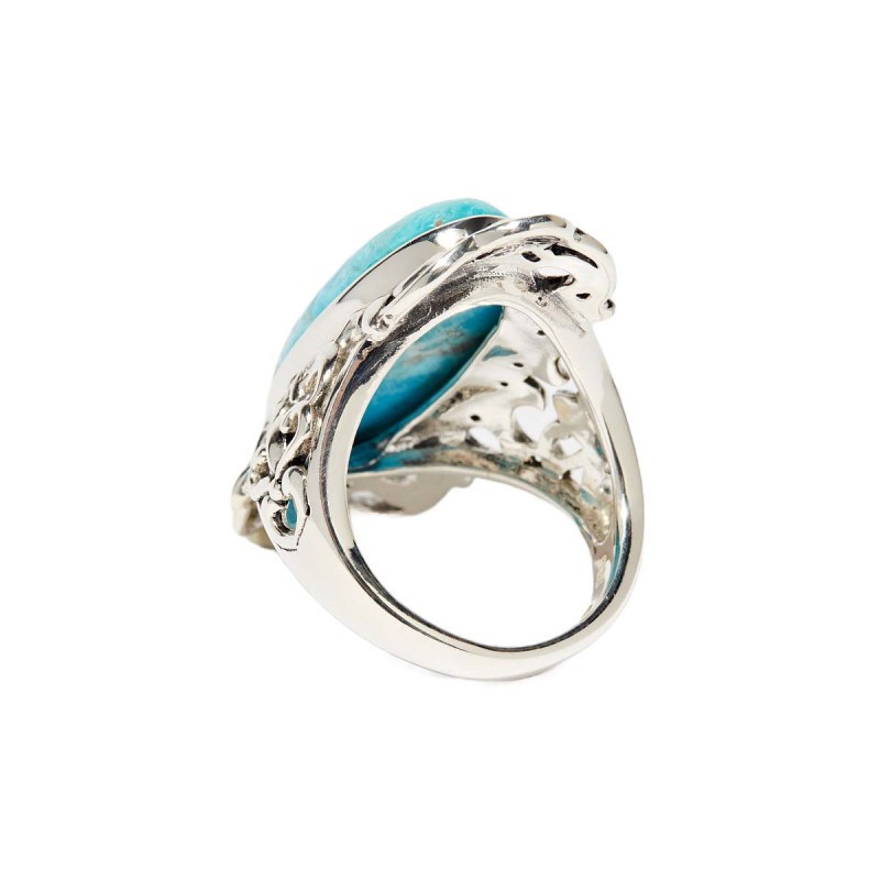 Bague 'Gladiolo' Turquoise 7,57ct et Argent Massif 925/1000 - vue 3