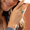 Bague 'Romero' Malachite 6,70 et Argent Massif 925/1000 - vue V2