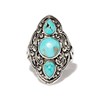 Bague 'Sauco' Turquoise 2ct/3 et Argent Massif 925/1000 - vue V1