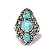 Bague 'Cipactli Turquoise' Argent 925