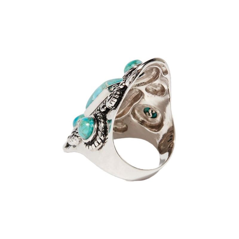 Bague 'Xochipilli Turquoise' Argent 925 - vue 3