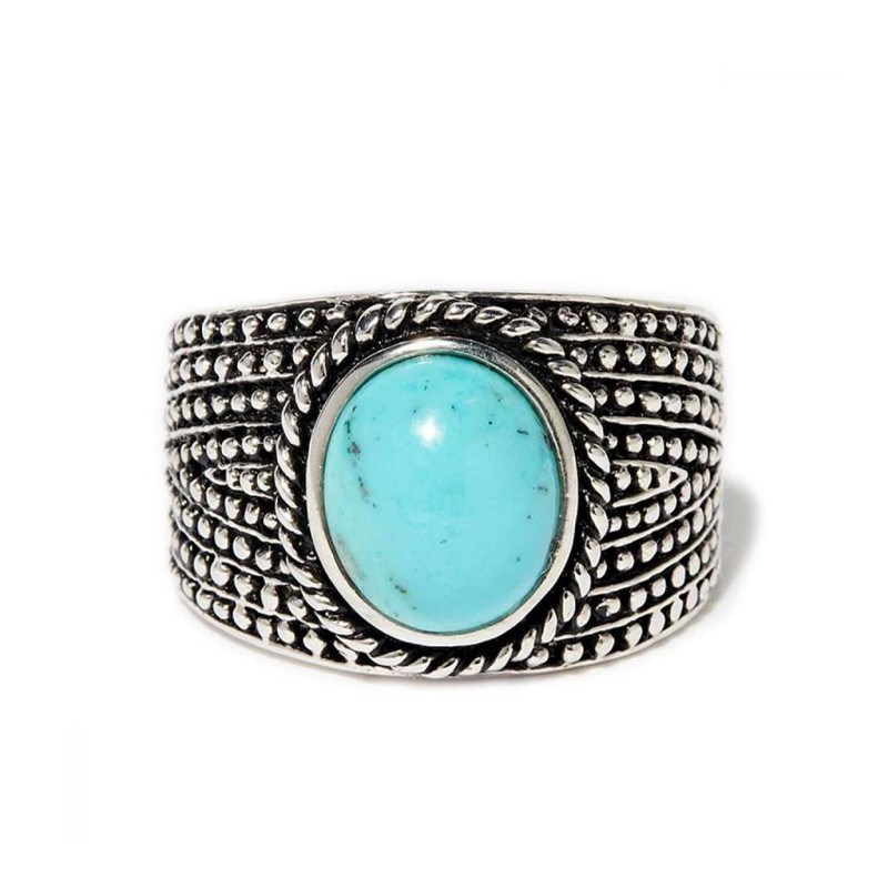 Bague 'Ruda' Turquoise 2ct et Argent Massif 925/1000