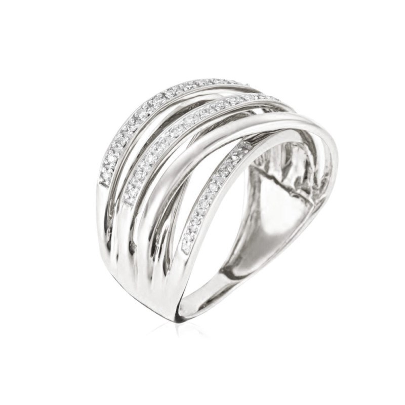 Bague 'Apollon Éblouissant' Or blanc et Diamant