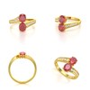 Bague ADEN Or 585 jaune Rubis et diamants 2.546grs - vue V2