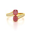 Bague ADEN Or 585 jaune Rubis et diamants 2.546grs - vue V3