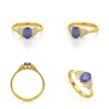 Bague ADEN Or 585 Jaune Tanzanite et diamants 2.24grs - vue V2