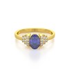 Bague ADEN Or 585 Jaune Tanzanite et diamants 2.24grs - vue V3