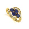 Bague ADEN Or 585 Jaune Saphir et diamants 2.91grs - vue V1