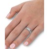 Bague ADEN Or 585 Blanc Aigue-Marine et diamants 2.25grs - vue V3