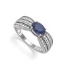 Bague ADEN Saphir et diamants sur Argent 925 2.89grs - vue V1