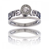 Bague Femme Acier Solitaire LOVA