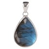 Pendentif ADEN labradorite forme poire serti argent 925 - vue V1