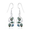 Boucles d'Oreille Feuillage en Nacre Abalone | Argent 925 - Aden Boutique - vue V1