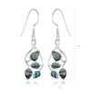 Boucles d'Oreille Feuillage en Nacre Abalone | Argent 925 - Aden Boutique - vue V2