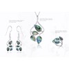 Boucles d'Oreille Feuillage en Nacre Abalone | Argent 925 - Aden Boutique - vue V3