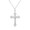 Collier croix crucifix Christ Argent 925 Rhodié - vue V1