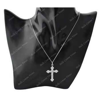 Ketting kruis Christus Zilver 925 Rhodium