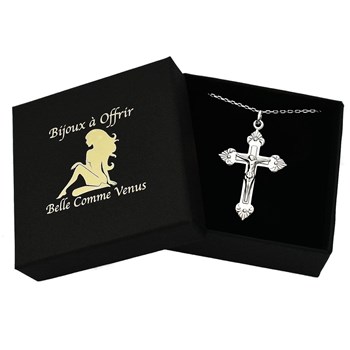 Ketting kruis Christus Zilver 925 Rhodium