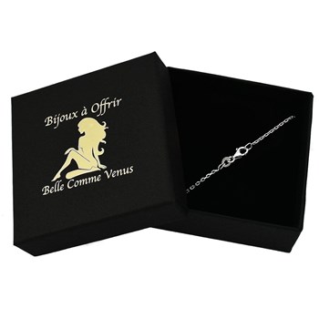 925 zilveren forçat ketting, gerhodineerd