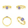 Bague ADEN Or 585 Jaune Tanzanite et diamants 1.85grs - vue V2