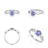 Bague ADEN Or 585 Blanc Tanzanite et diamants 1.85grs - vue V2