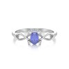 Bague ADEN Or 585 Blanc Tanzanite et diamants 1.85grs - vue V3